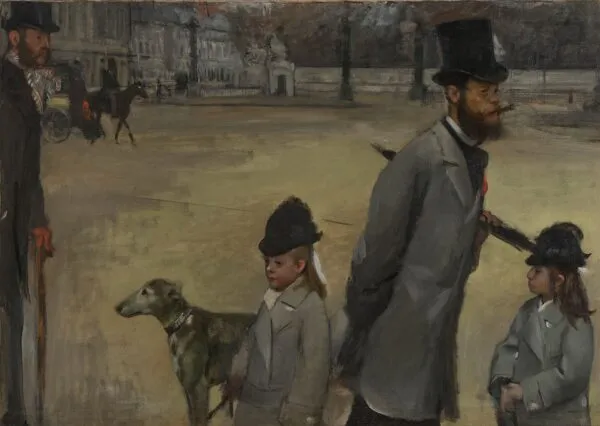 Place de la Concorde (1875) by Edgar Degas — original painting reproduced as a hand-painted oil on canvas