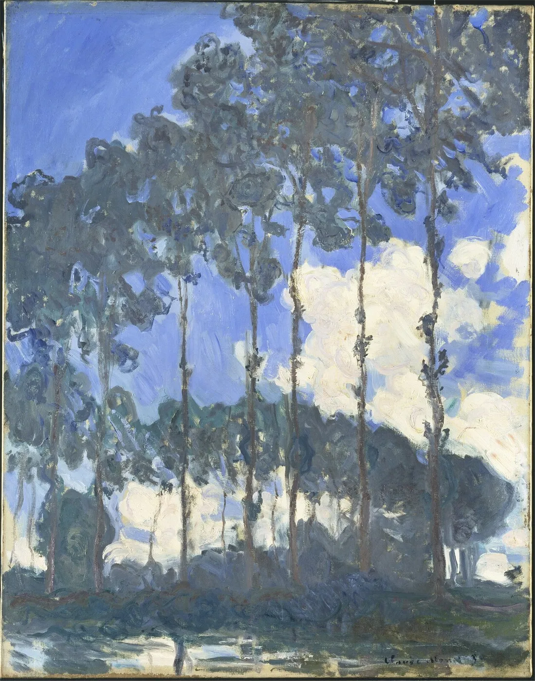 Poplars on the Epte (1891) by Claude Monet — original painting reproduced as a hand-painted oil on canvas
