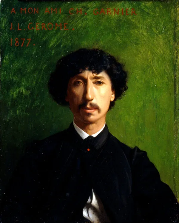 Portrait de Charles Garnier (1877) by Jean-Léon Gérôme — original painting reproduced as a hand-painted oil on canvas