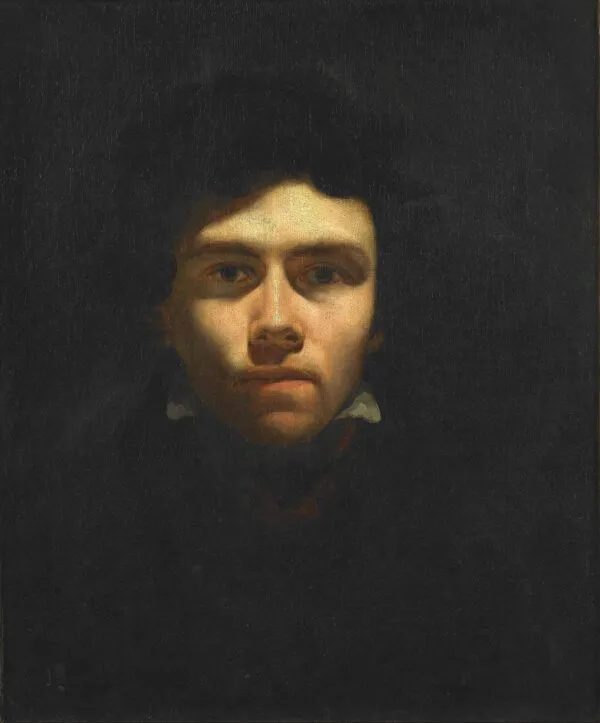 Portrait de Delacroix, peintre (1816) by Eugène Delacroix — original painting reproduced as a hand-painted oil on canvas