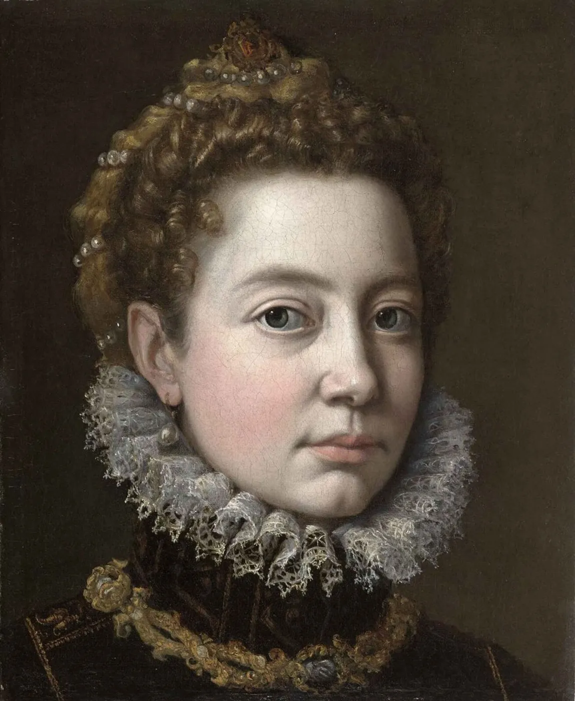 Portrait de femme (1560) by Sofonisba Anguissola — original painting reproduced as a hand-painted oil on canvas