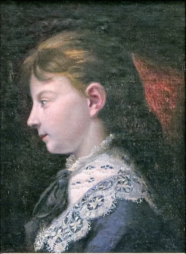 Portrait de Juliette (1842) by Gustave Courbet — original painting reproduced as a hand-painted oil on canvas