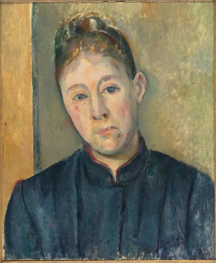 Portrait de Madame Cézanne (1885) by Paul Cézanne — original painting reproduced as a hand-painted oil on canvas