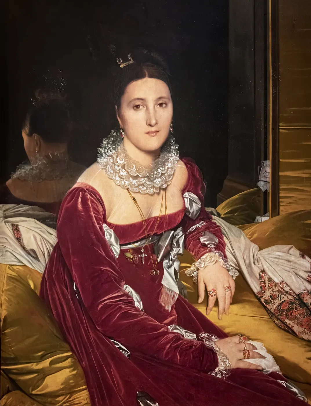 Portrait de Madame de Senonnes (1814) by Jean-Auguste-Dominique Ingres — original painting reproduced as a hand-painted oil on canvas
