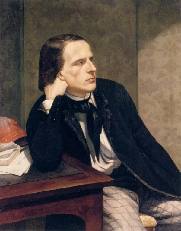 Portrait de Paul Ansout (1844) by Gustave Courbet — original painting reproduced as a hand-painted oil on canvas