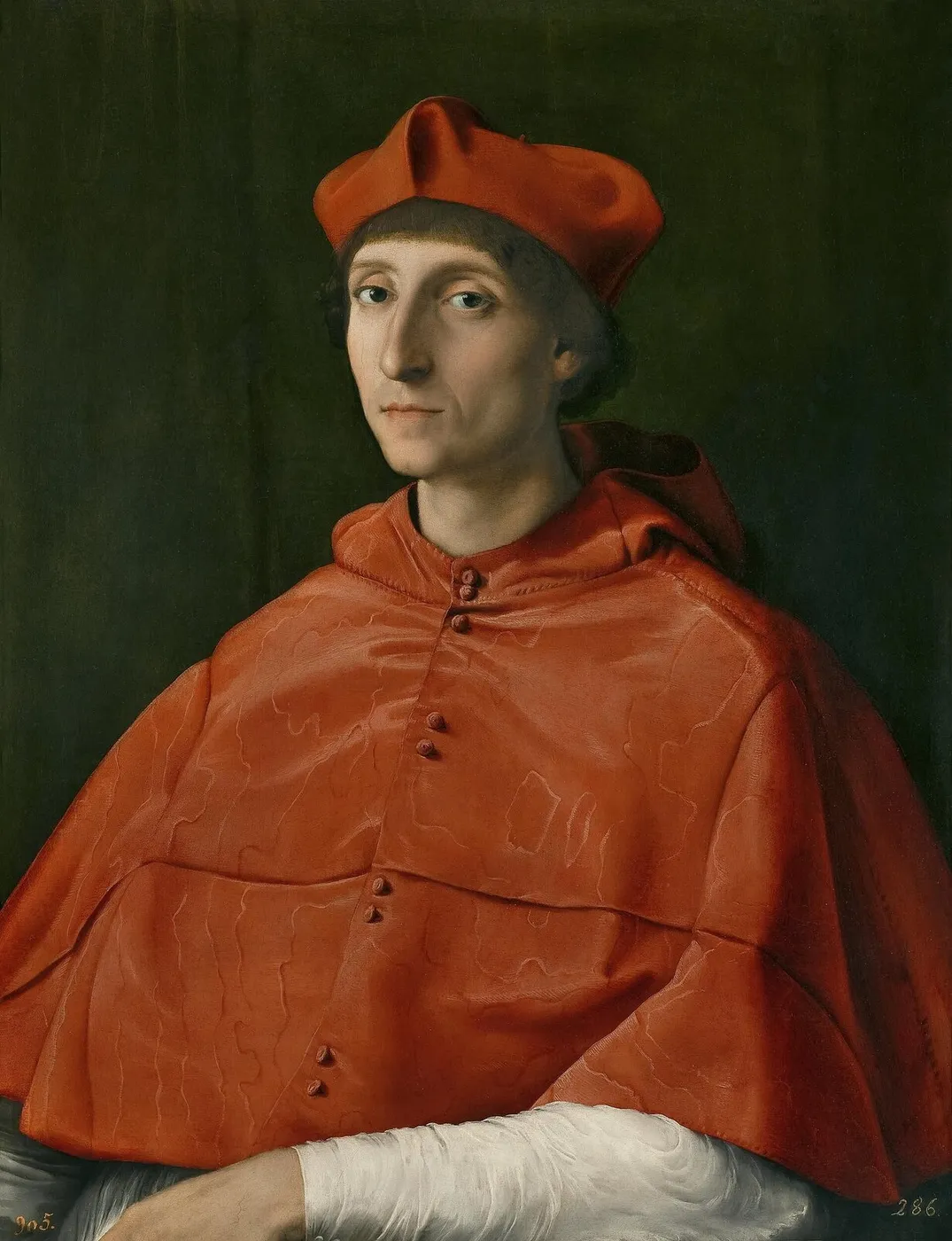 Portrait of a Cardinal (1510) by Raphael — original painting reproduced as a hand-painted oil on canvas