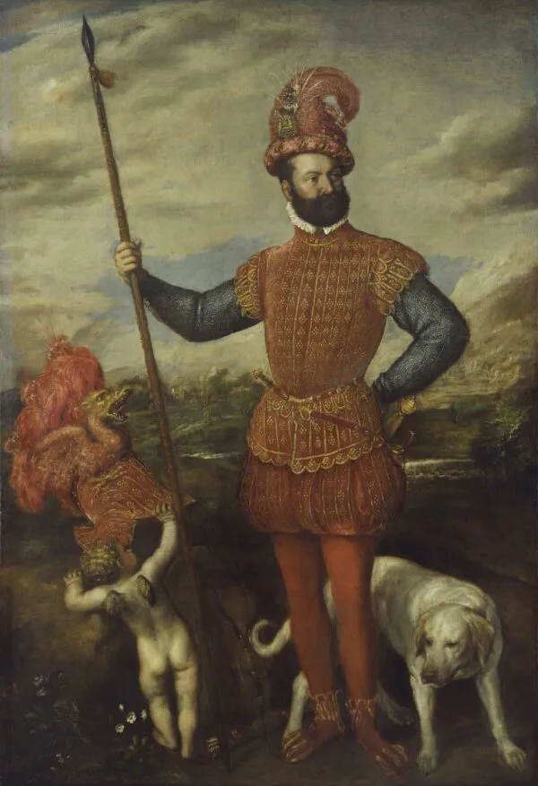 Portrait of a General - Man in Military Costume (1550) by Titian — original painting reproduced as a hand-painted oil on canvas