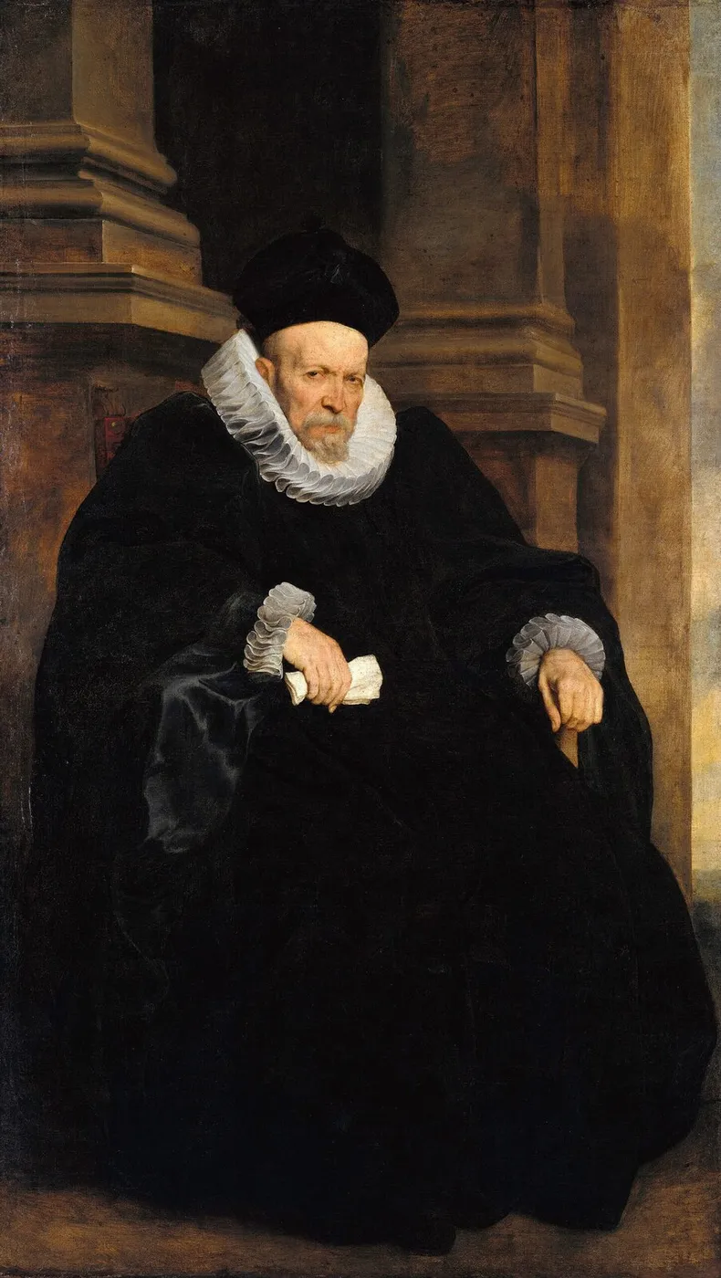 Portrait of a Genovese Gentleman (1622) by Anthony van Dyck — original painting reproduced as a hand-painted oil on canvas
