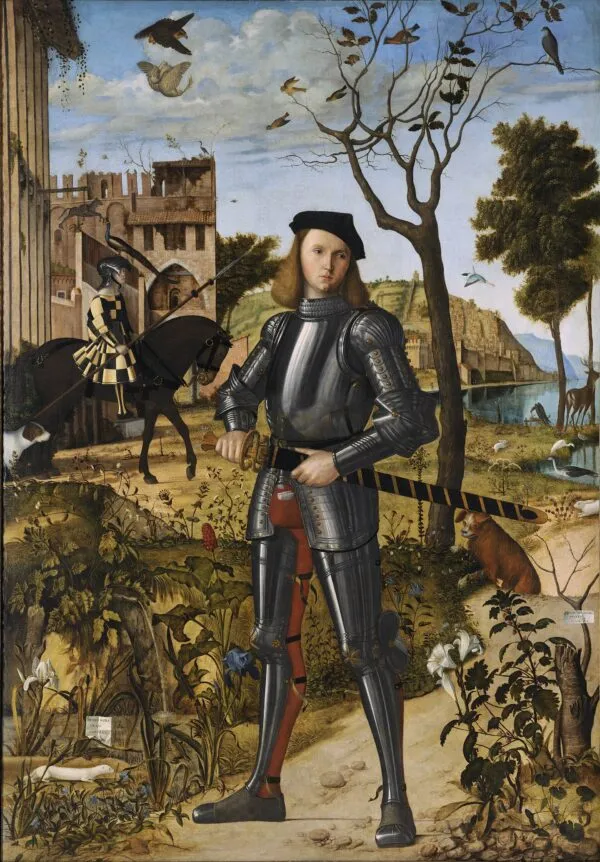 Portrait of a Knight (1510) by Vittore Carpaccio — original painting reproduced as a hand-painted oil on canvas