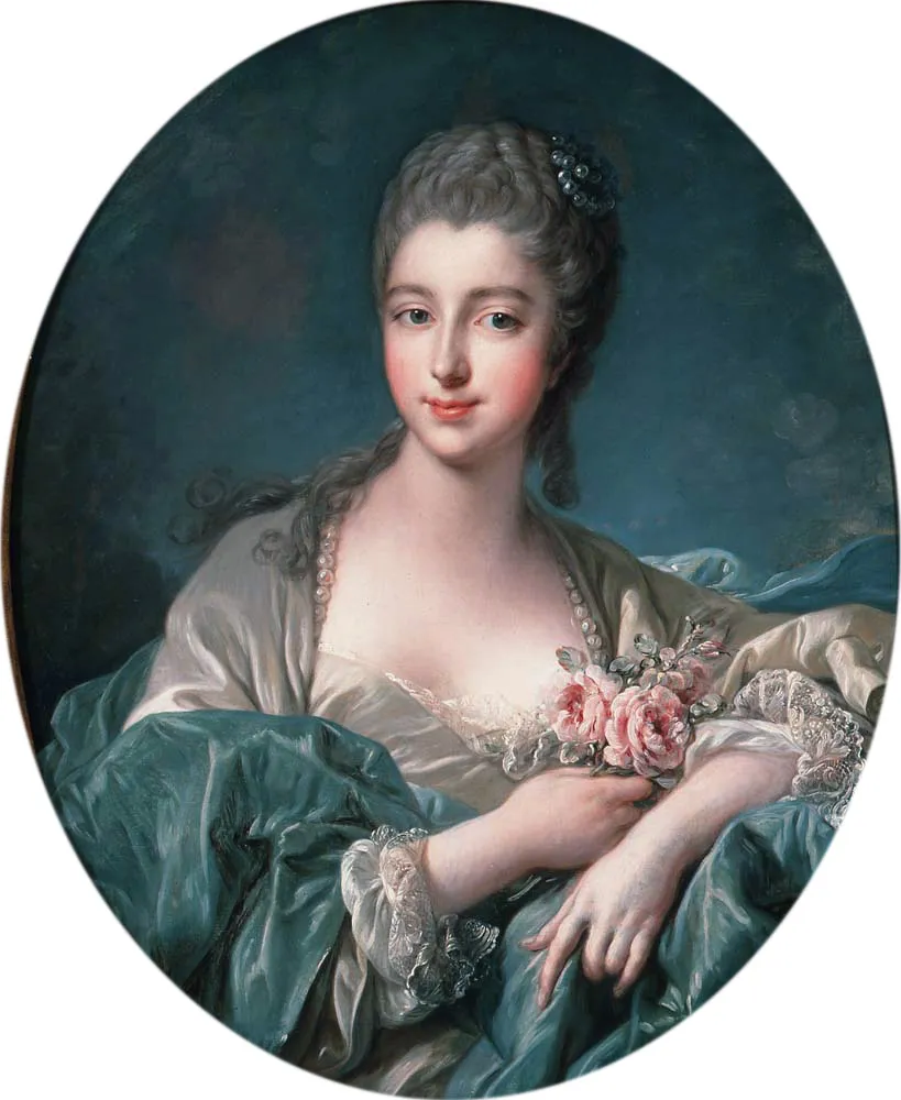 Portrait of a Lady (1765) by François Boucher — original painting reproduced as a hand-painted oil on canvas