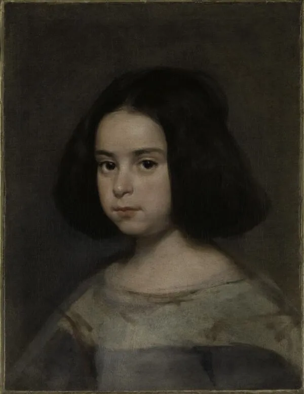 Portrait of a Little Girl (1640) by Diego Velázquez — original painting reproduced as a hand-painted oil on canvas