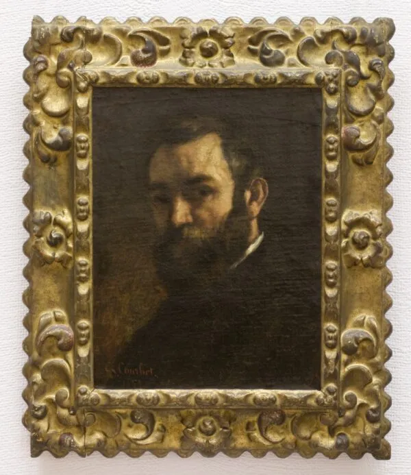 Portrait of a Man (1851) by Gustave Courbet — original painting reproduced as a hand-painted oil on canvas