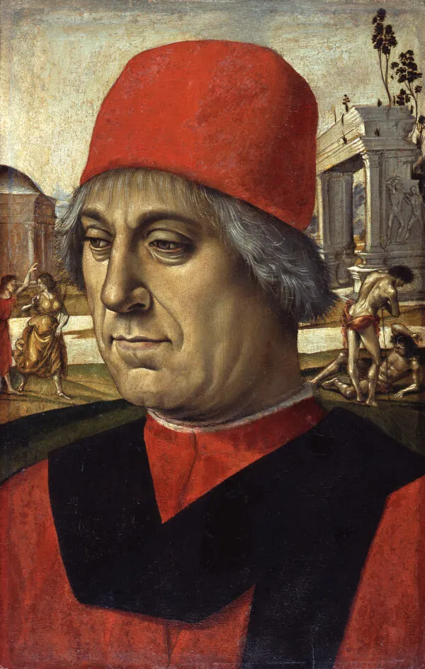 Portrait of a Man (1492) by Luca Signorelli — original painting reproduced as a hand-painted oil on canvas