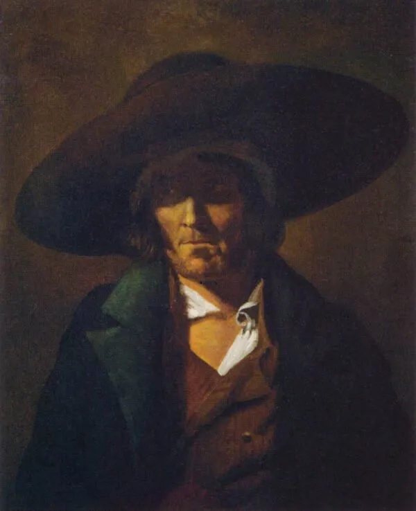 Portrait of a Man (1822) by Théodore Géricault — original painting reproduced as a hand-painted oil on canvas