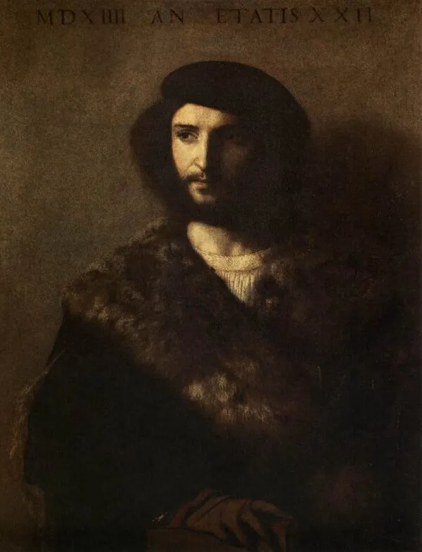 Portrait of a Sick Man (1514) by Titian — original painting reproduced as a hand-painted oil on canvas