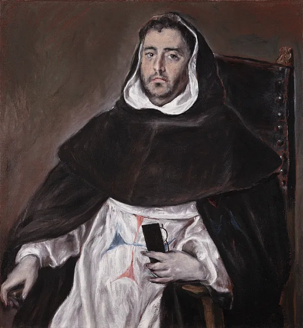 Portrait of a Trinitarian Friar (1609) by El Greco — original painting reproduced as a hand-painted oil on canvas