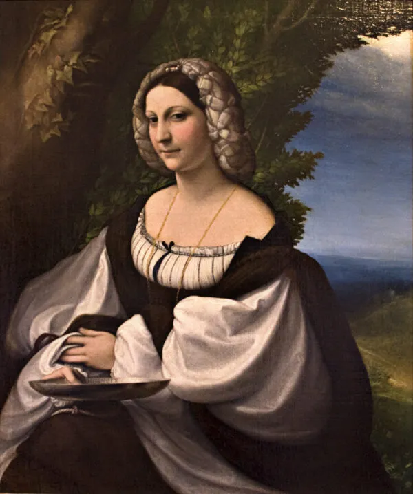 Portrait of a Woman (1520) by Antonio da Correggio — original painting reproduced as a hand-painted oil on canvas