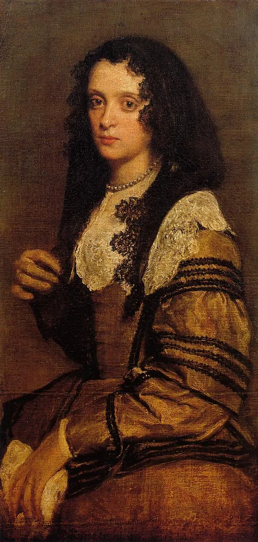 Portrait of a Woman (1646) by Diego Velázquez — original painting reproduced as a hand-painted oil on canvas