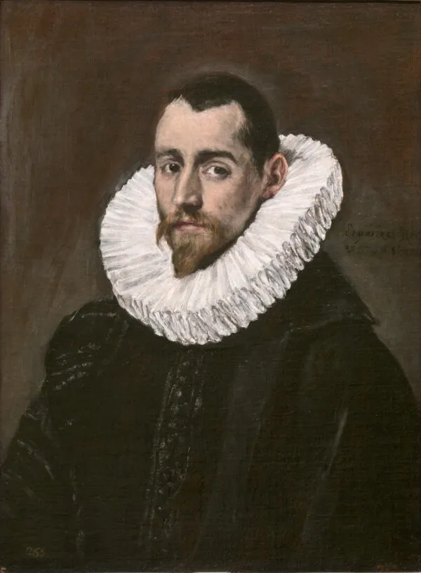 Portrait of a Young Gentleman (1600) by El Greco — original painting reproduced as a hand-painted oil on canvas