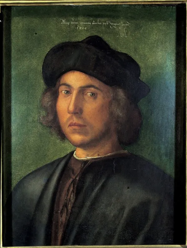 Portrait of a Young Man (1506) by Albrecht Dürer — original painting reproduced as a hand-painted oil on canvas