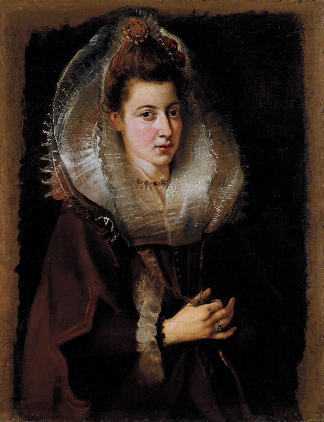 Portrait of a Young Woman (1603) by Peter Paul Rubens — original painting reproduced as a hand-painted oil on canvas