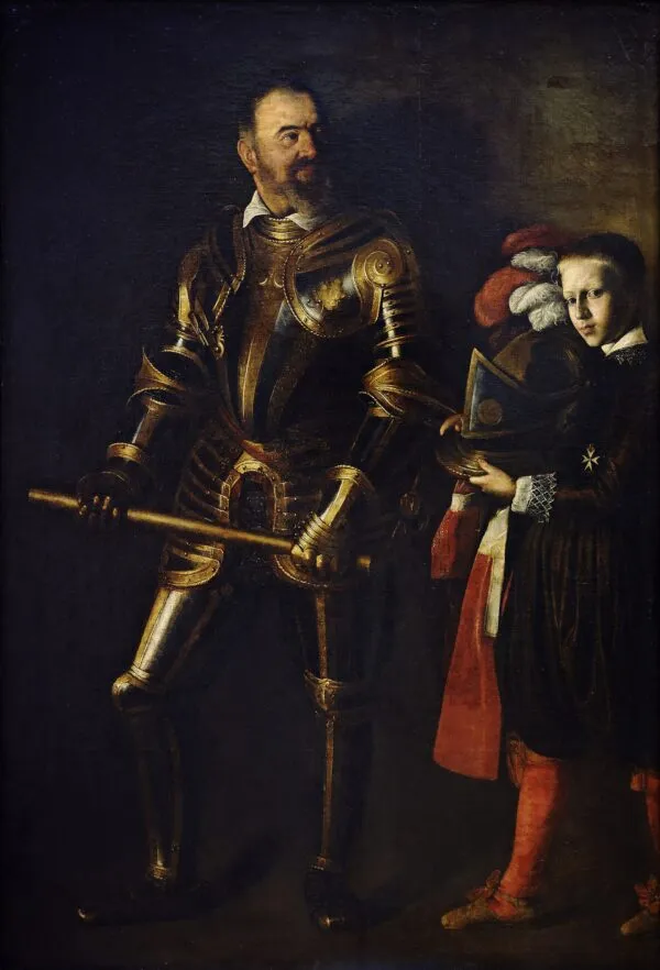 Portrait of Alof de Wignacourt and his Page (1600) by Caravaggio — original painting reproduced as a hand-painted oil on canvas