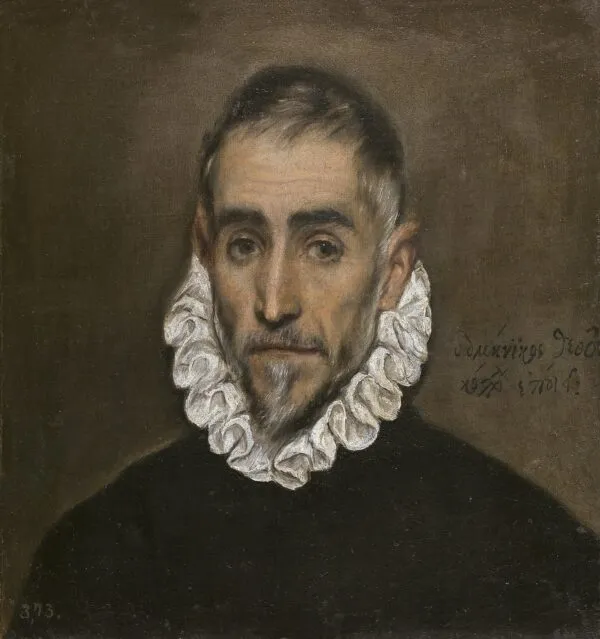 Portrait of an Elderly Man (1587) by El Greco — original painting reproduced as a hand-painted oil on canvas
