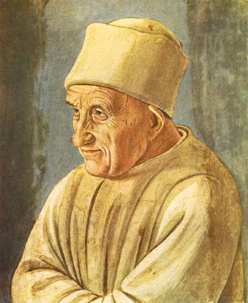 Portrait of an Old Man (1485) by Filippino Lippi — original painting reproduced as a hand-painted oil on canvas