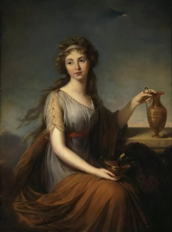 Portrait of Anna Pitt as Hebe (1792) by Élisabeth Louise Vigée Le Brun — original painting reproduced as a hand-painted oil on canvas