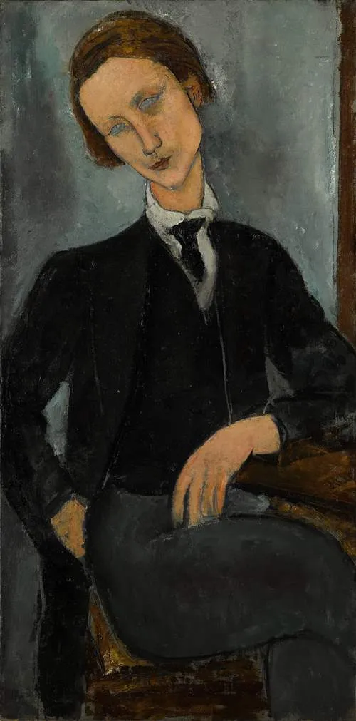Portrait of Baranowski (1918) by Amedeo Modigliani — original painting reproduced as a hand-painted oil on canvas