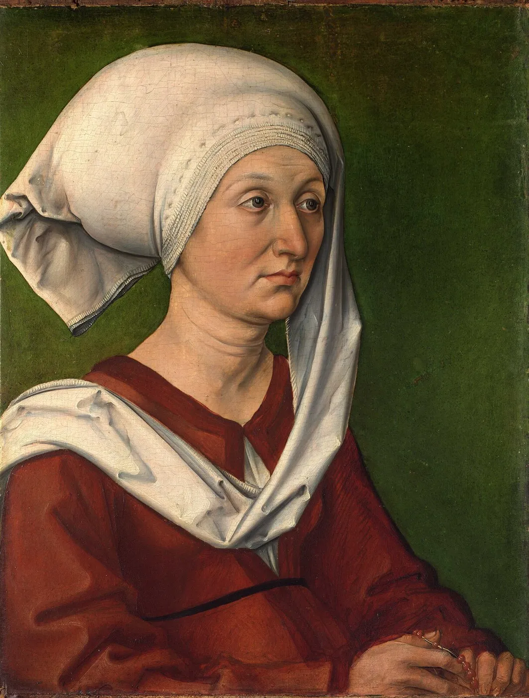Portrait of Barbara Holper (1490) by Albrecht Dürer — original painting reproduced as a hand-painted oil on canvas