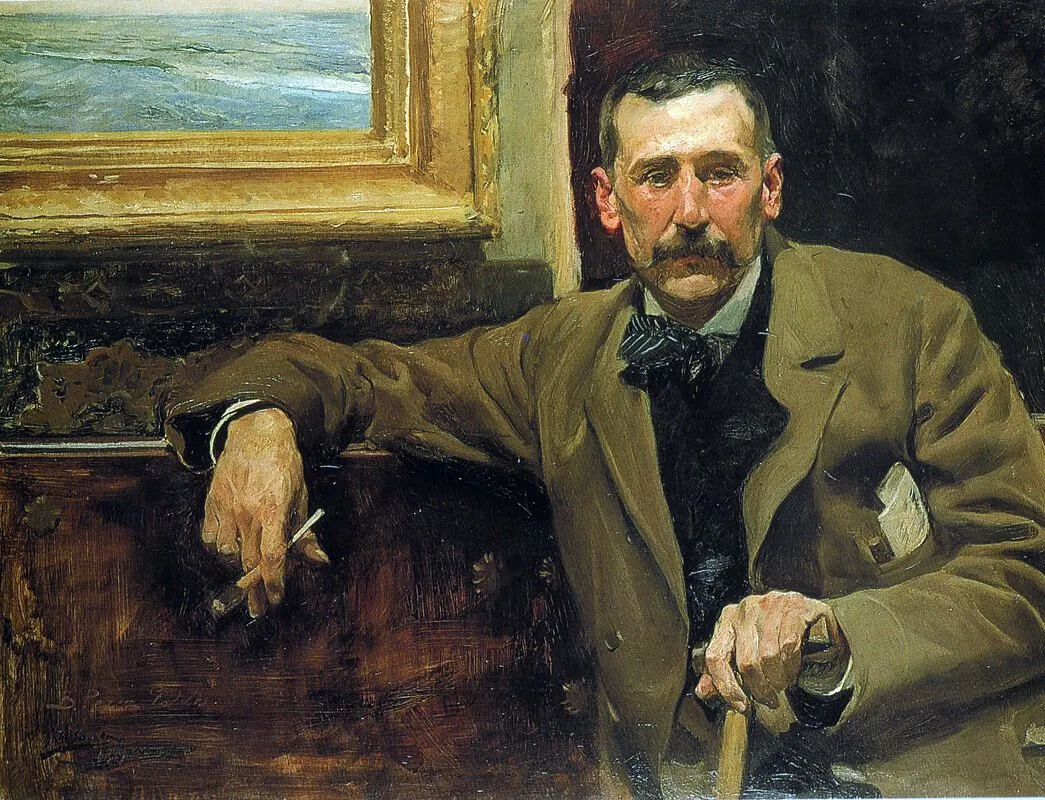 Portrait of Benito Pérez Galdós (1894) by Joaquín Sorolla — original painting reproduced as a hand-painted oil on canvas