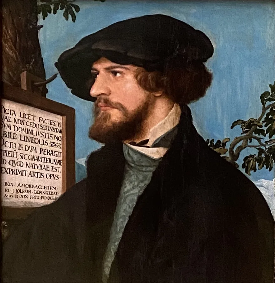 Portrait of Bonifacius Amerbach (1519) by Hans Holbein the Younger — original painting reproduced as a hand-painted oil on canvas