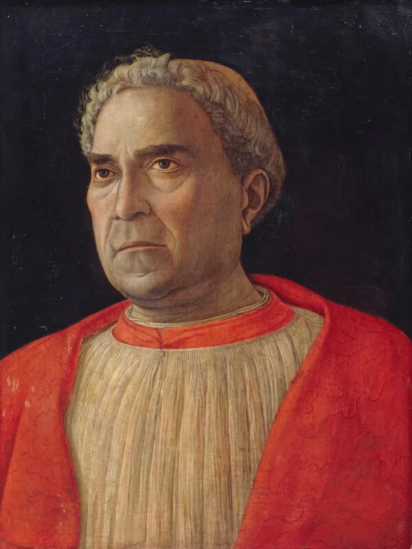 Portrait of Cardinal Ludovico Trevisan (1457) by Andrea Mantegna — original painting reproduced as a hand-painted oil on canvas