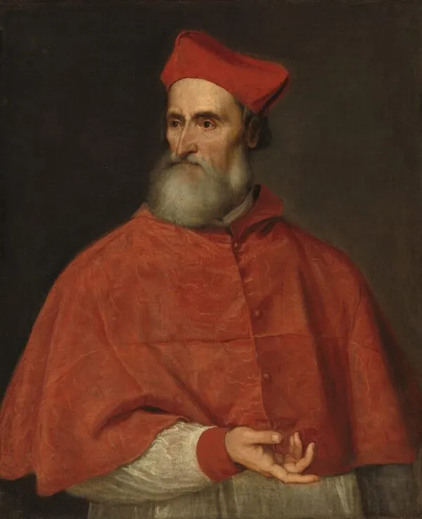 Portrait of Cardinal Pietro Bembo (1539) by Titian — original painting reproduced as a hand-painted oil on canvas