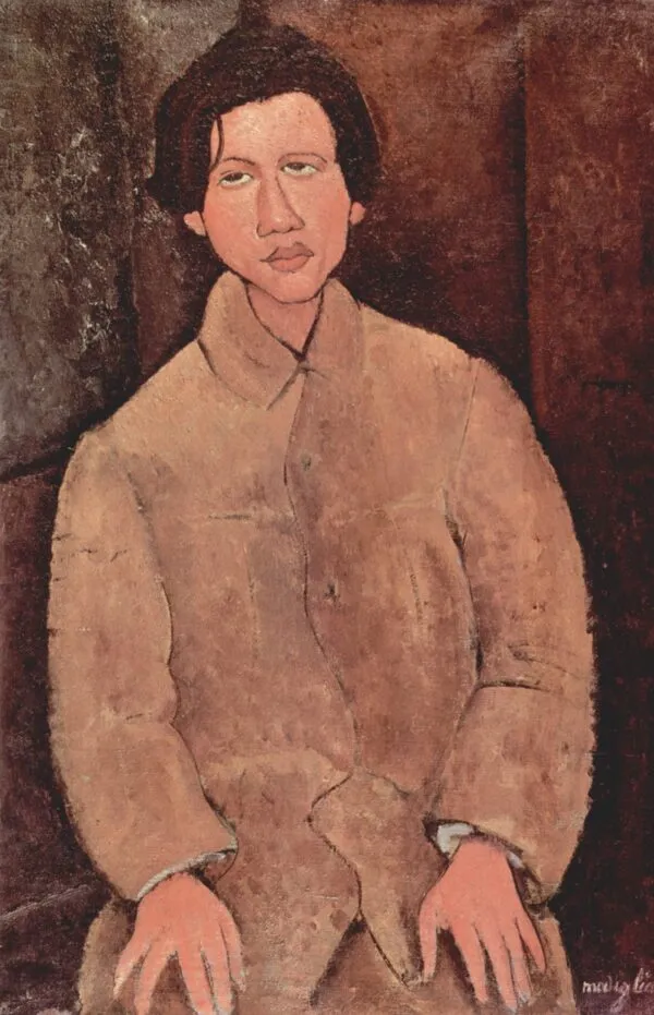 Portrait of Chaim Soutine (1916) by Amedeo Modigliani — original painting reproduced as a hand-painted oil on canvas