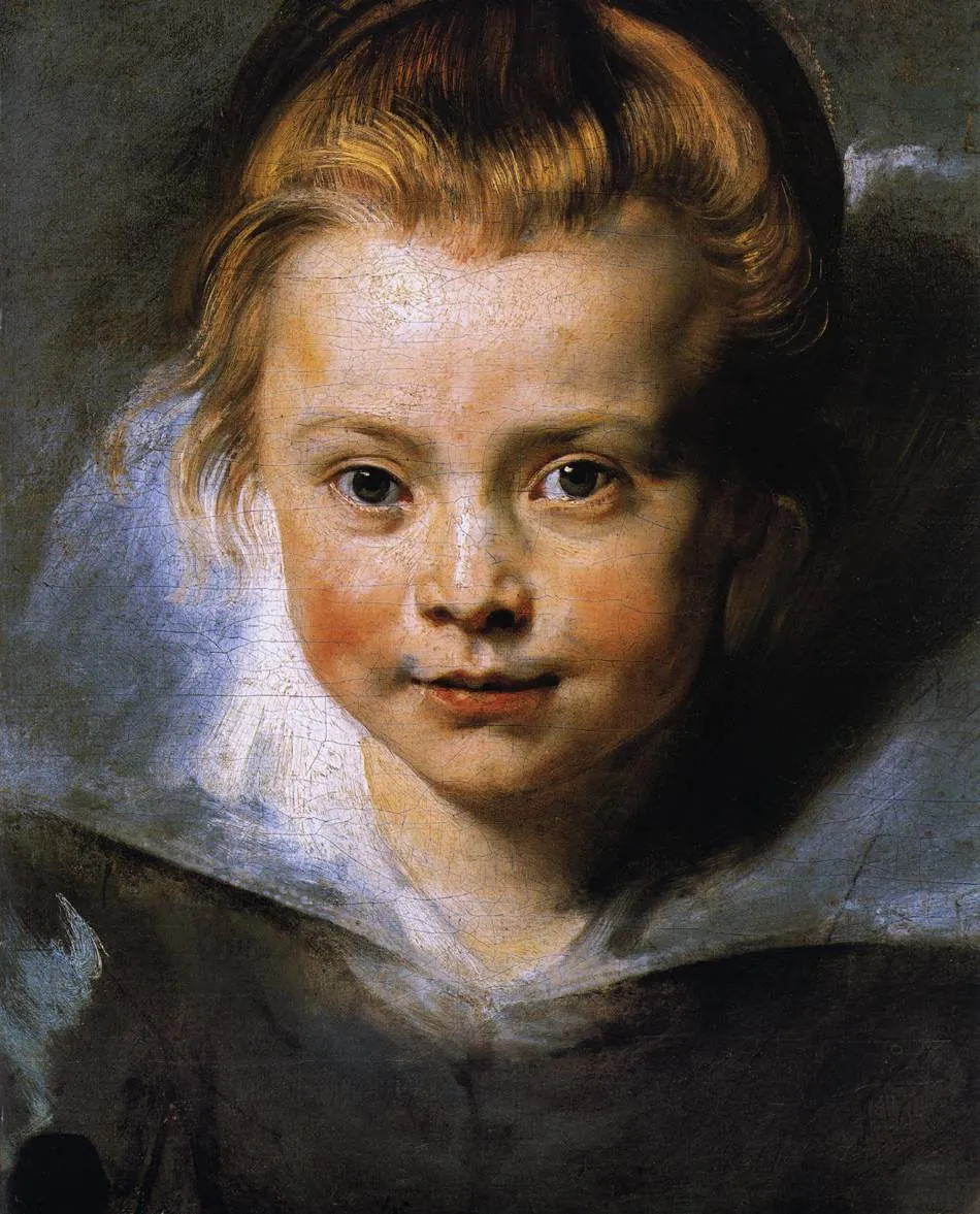 Portrait of Clara Serena Rubens, the Artist's Daughter (1615) by Peter Paul Rubens — original painting reproduced as a hand-painted oil on canvas