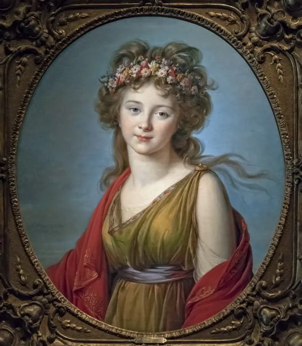Portrait of Countess Kagenek as Flora (1792) by Élisabeth Louise Vigée Le Brun — original painting reproduced as a hand-painted oil on canvas