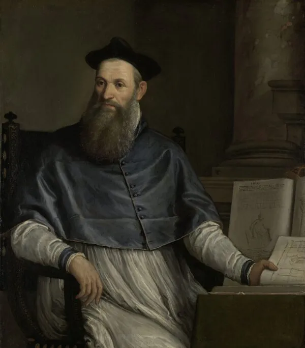 Portrait of Daniele Barbaro (1565) by Paolo Veronese — original painting reproduced as a hand-painted oil on canvas