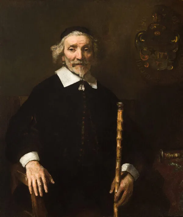 Portrait of Dirck van Os (1658) by Rembrandt — original painting reproduced as a hand-painted oil on canvas