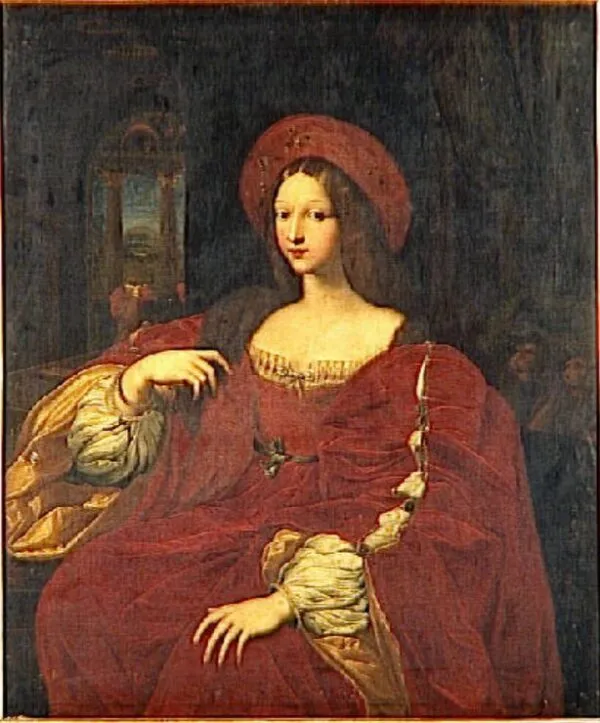 Portrait of Dona Isabel de Requesens (1532) by Giulio Romano — original painting reproduced as a hand-painted oil on canvas