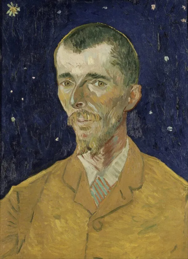 Portrait of Eugène Boch (1888) by Vincent van Gogh — original painting reproduced as a hand-painted oil on canvas