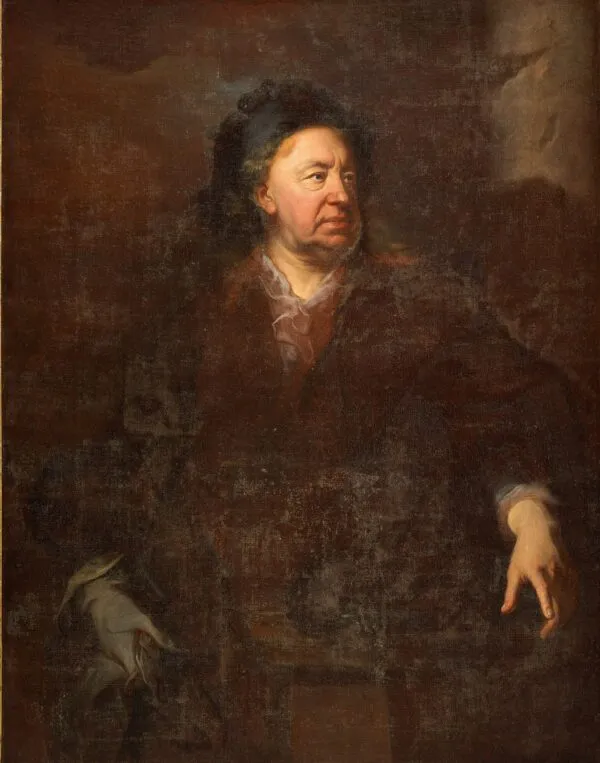 Portrait of Everhard Jabach (1688) by Hyacinthe Rigaud — original painting reproduced as a hand-painted oil on canvas