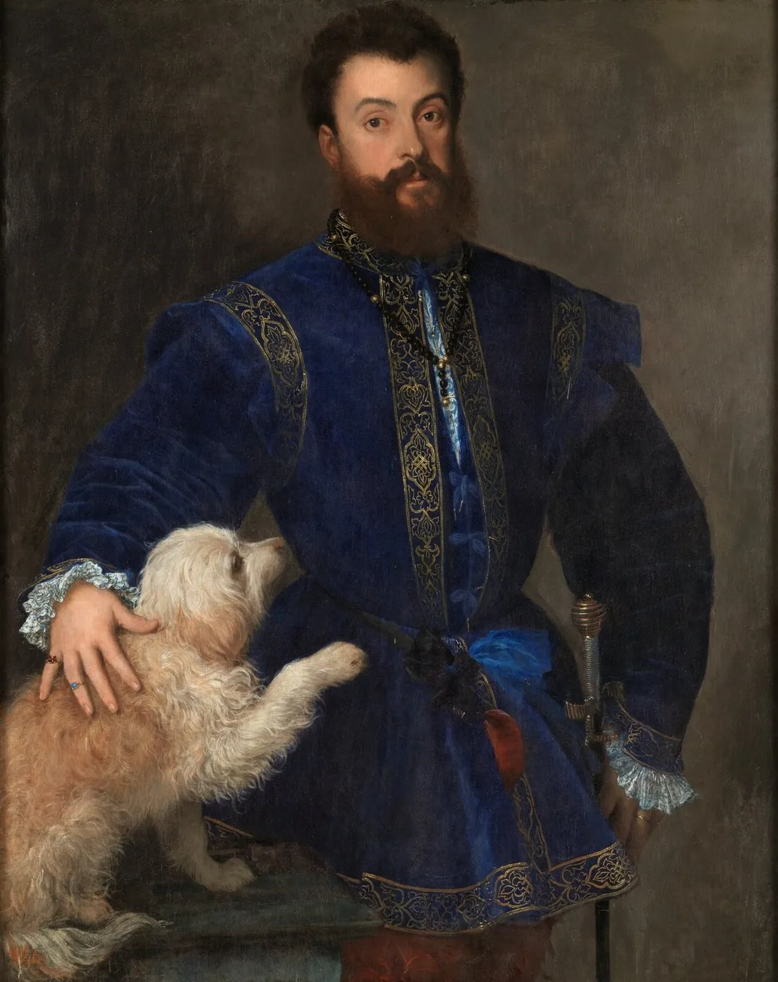 Portrait of Federico II Gonzaga (1529) by Titian — original painting reproduced as a hand-painted oil on canvas