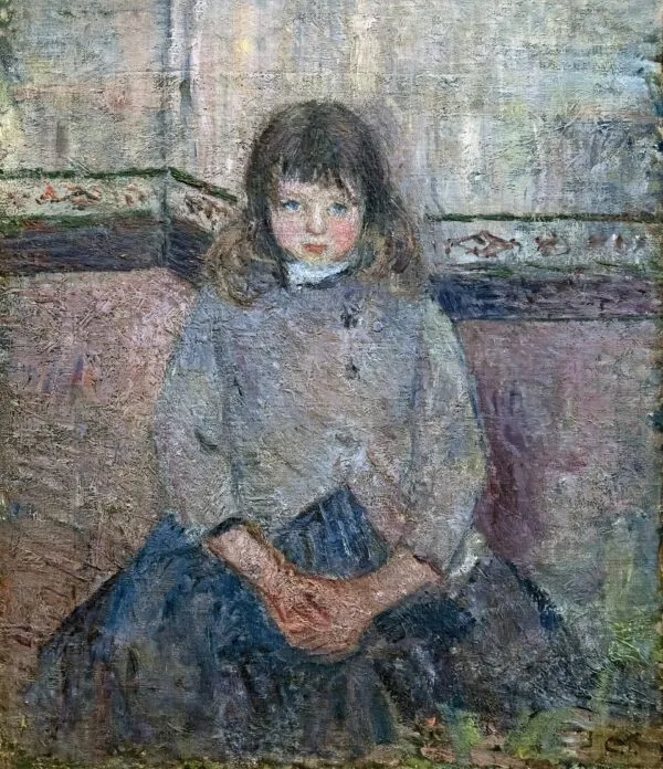 Portrait of Félix Pissarro in a skirt (1883) by Camille Pissarro — original painting reproduced as a hand-painted oil on canvas