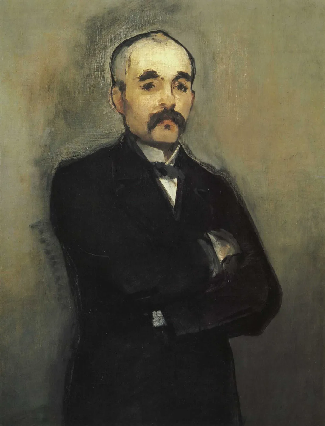 Portrait of Georges Clemenceau (1879) by Édouard Manet — original painting reproduced as a hand-painted oil on canvas