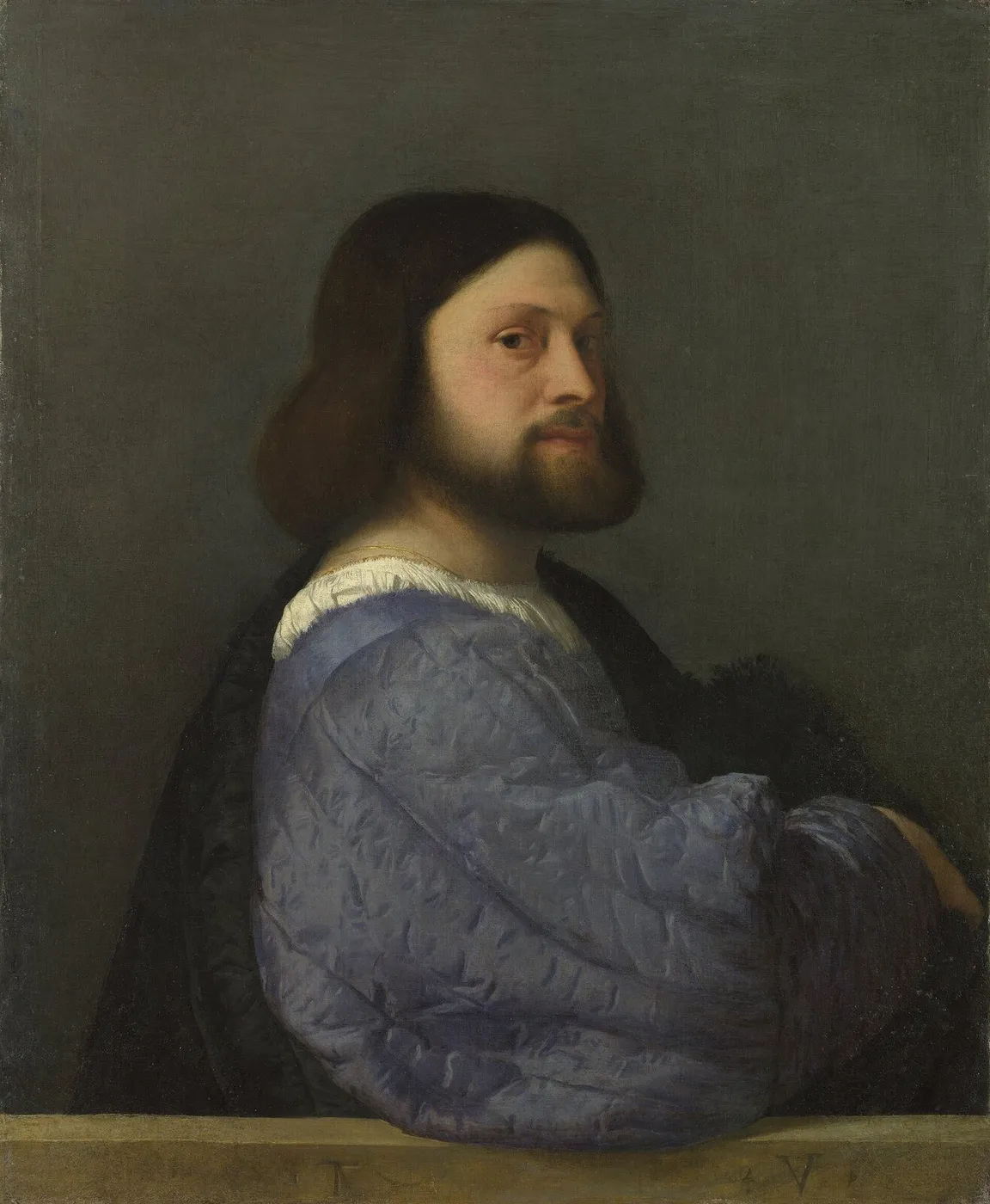 Portrait of Gerolamo (?) Barbarigo (1510) by Titian — original painting reproduced as a hand-painted oil on canvas