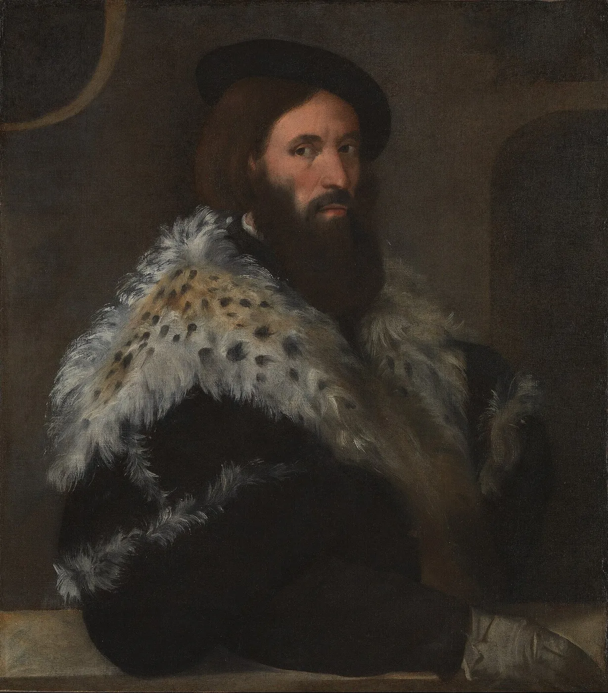 Portrait of Girolamo Fracastoro (1528) by Titian — original painting reproduced as a hand-painted oil on canvas