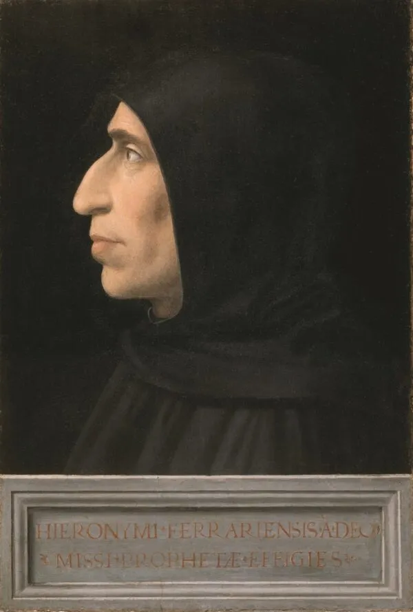 Portrait of Girolamo Savonarola (1498) by Fra Bartolomeo — original painting reproduced as a hand-painted oil on canvas