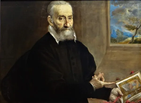Portrait of Giulio Clovio (1571) by El Greco — original painting reproduced as a hand-painted oil on canvas